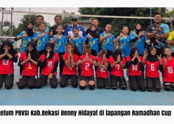 Ketua Umum PBVSI Kabupaten Bekasi Tunjukkan Kepedulian dengan Hadir Langsung di Arena Ramadhan Cup