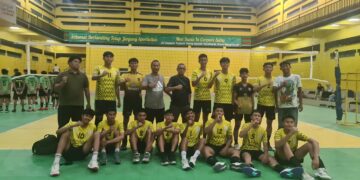 Semangat Juang Tak Pernah Padam, Tim Popda Voli Putra Kabupaten Bekasi Tumbangkan Trivolley dalam Try Out Sengit