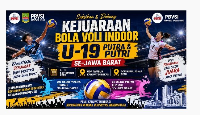 Kabupaten Bekasi Kembali Jadi Panggung Bergengsi Voli Jawa Barat, Gelar Kejuaraan Antar Klub U-19